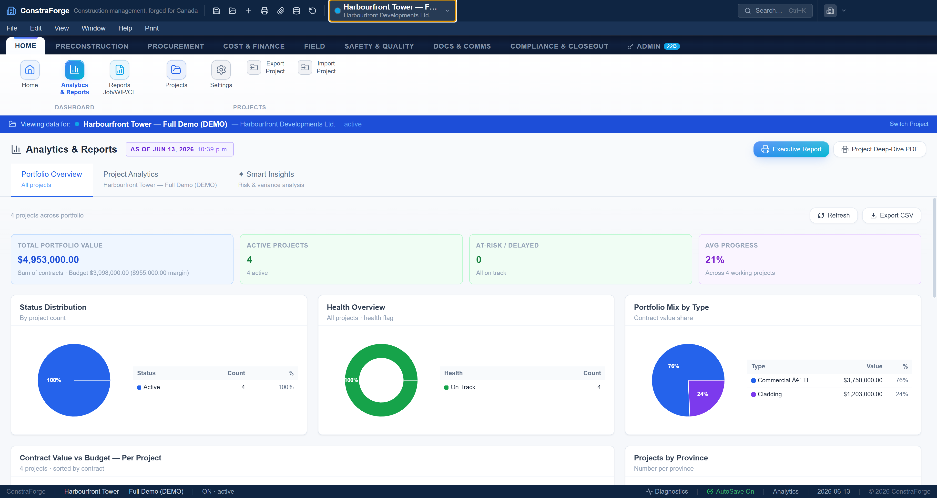 Portfolio analytics